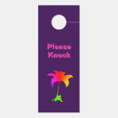 邪魔しない/お願いフローラ紫 ドアノブサイン (裏面)