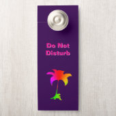 邪魔しない/お願いフローラ紫 ドアノブサイン (ノブ)