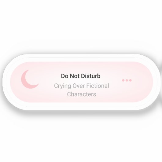 邪魔しない – 架空のキャラクター上の泣き叫び シール (正面)