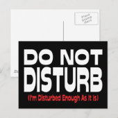 邪魔するな – 私は十分に動揺している ポストカード (正面/裏面)