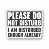 邪魔をして邪魔をしないで下さい シール (正面)