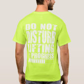 邪魔をしない – リフト中 – ジムシャツ Tシャツ (裏面)
