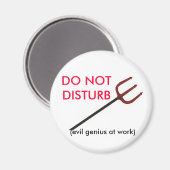 邪魔をするな（悪い天才が働く） マグネット (正面/裏面)