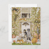 邸宅のパーティー インビテーションポストカード (正面/裏面)