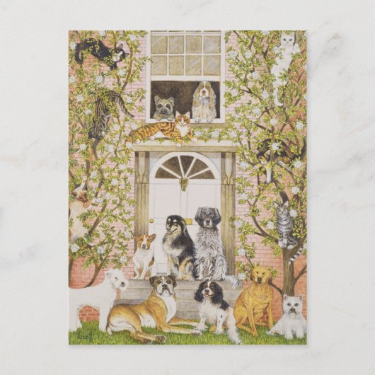 邸宅のパーティー インビテーションポストカード (正面)