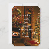 邸宅の木と暖炉 招待状 (裏面)