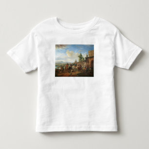 邸宅(キャンバスの油)による狩りのパーティー トドラーTシャツ