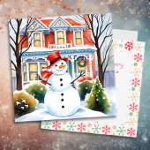 郊外お洒落の雪だるま