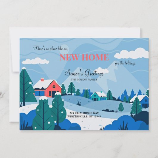 郊外の休日引っ越しのお知らせ シーズンカード (正面)