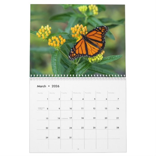 郊外の夏 カレンダー (3月 2026)