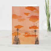 郊外の夕日 招待状 (正面)