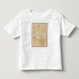 郊外の町が付いているデルファイ及びピッツバーグ トドラーTシャツ