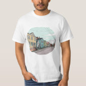 郊外の近所のジョージ通りニューファンドランド Tシャツ (正面)
