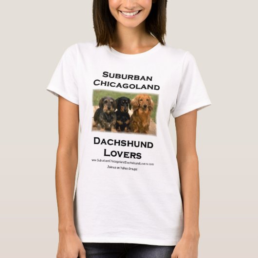 郊外のChicagolandのダックスフントの恋人 Tシャツ (正面)