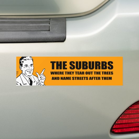 郊外は木を引き裂き、示すところです バンパーステッカー (車上)