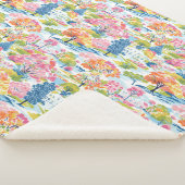 郊外トイルカラフルツリーラインヴィレッジシーン シェルパブランケット (3/4)