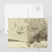 郡ごとに色分けされた人口 ポストカード (正面/裏面)