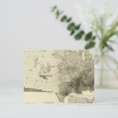 郡ごとに色分けされた人口 ポストカード (スタンド正面)