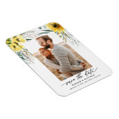 郡の田舎のユーカリ秋納屋ひまわり写真 マグネット (右側)