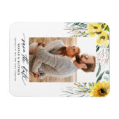 郡の田舎のユーカリ秋納屋ひまわり写真 マグネット (横)