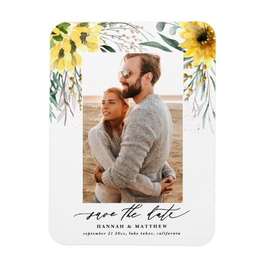 郡の田舎のユーカリ秋納屋ひまわり写真 マグネット (縦)