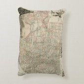 郡を持つテキサス州の縁ど地図 アクセントクッション (裏面(縦))