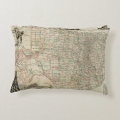 郡を持つテキサス州の縁ど地図 アクセントクッション (裏面)