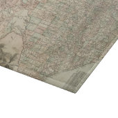 郡を持つテキサス州の縁ど地図 カッティングボード (角)