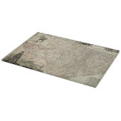 郡を持つテキサス州の縁ど地図 カッティングボード (角)