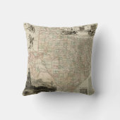 郡を持つテキサス州の縁ど地図 クッション (裏面)