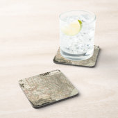 郡を持つテキサス州の縁ど地図 コースター (右側)