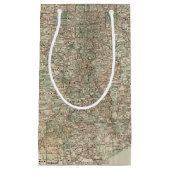 郡を持つテキサス州の縁ど地図 スモールペーパーバッグ (正面)