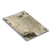 郡を持つテキサス州の縁ど地図 ノートブック (右側)