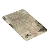 郡を持つテキサス州の縁ど地図 マグネット (右側)