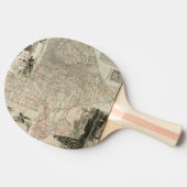 郡を持つテキサス州の縁ど地図 卓球ラケット (横)