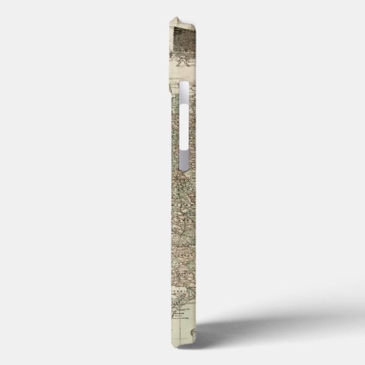 郡を持つテキサス州の縁ど地図 Case-Mate iPhoneケース (裏面 / 左)