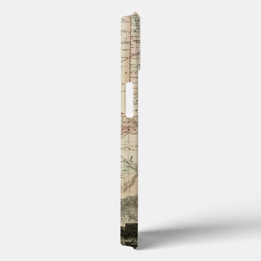 郡を持つテキサス州の縁ど地図 Case-Mate iPhoneケース (裏面 / 右)