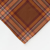 郡アイルランド人のタータンチェック フリースブランケット (角)