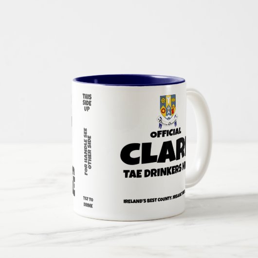 郡クレアアイルランドツートーンコーヒーマグ ツートーンマグカップ (正面右)