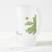 郡ケリーの地図及び頂上のマグ フロストグラスビールジョッキ (正面右)