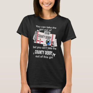 郡デリーボーディングパスカウンティロンドンダリーギル Tシャツ
