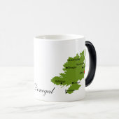 郡ドニゴールの地図及び頂上のマグ モーフィングマグカップ (正面右)