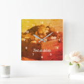 郡フェアフルーツ動揺してヴィンテージパーソナライズされた スクエア壁時計 (ホーム)