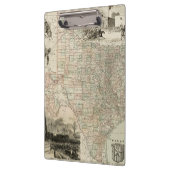 郡ボーダーとのテキサス州の地図 クリップボード (左)