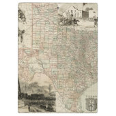 郡ボーダーとのテキサス州の地図 クリップボード (裏面)