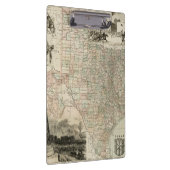 郡ボーダーとのテキサス州の地図 クリップボード (右)