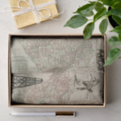 郡ボーダーとのテキサス州の地図 薄葉紙 (ギフト)