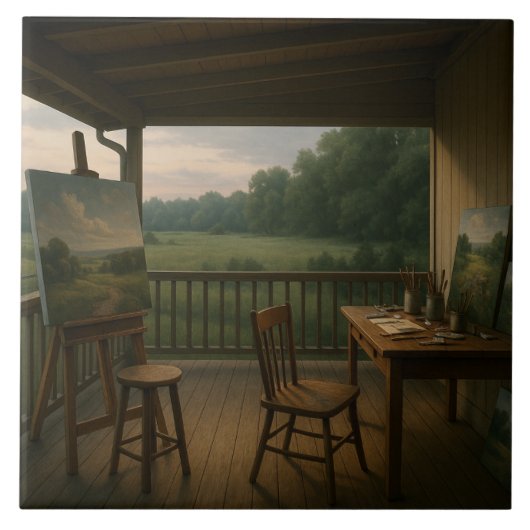 郡ポーチタイルのアート タイル (正面)