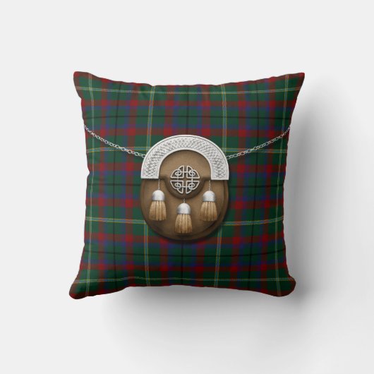 郡メーヨーのアイルランドのタータンチェックおよびSporran クッション (裏面)
