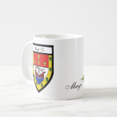 郡メーヨーの地図及び頂上のマグ コーヒーマグカップ (正面左)